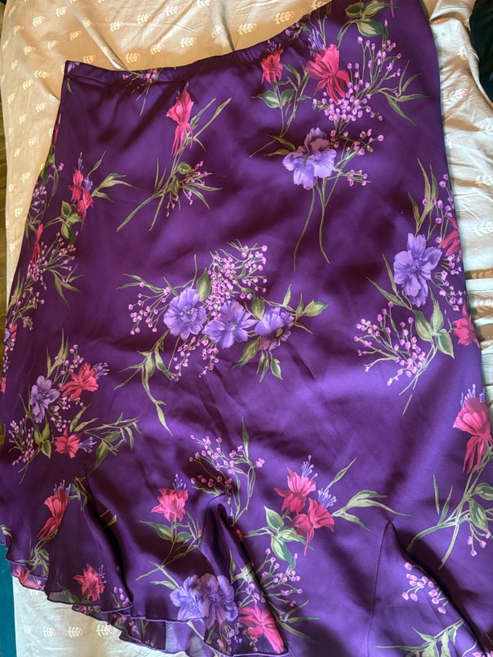Karin Stevens Purple Floral Maxi Skirt - Picture 8 of 8